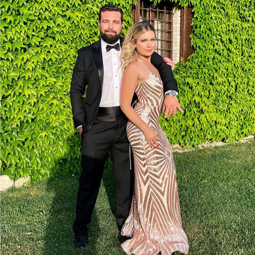 Rose gold vintage design formal gown / dress. Worn 2 times only